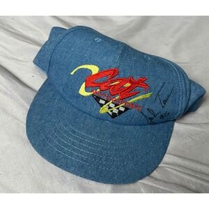 CAT Motorsports Denim Snapback Hat Embroidered Logo Racing Auto Vintage 90s
